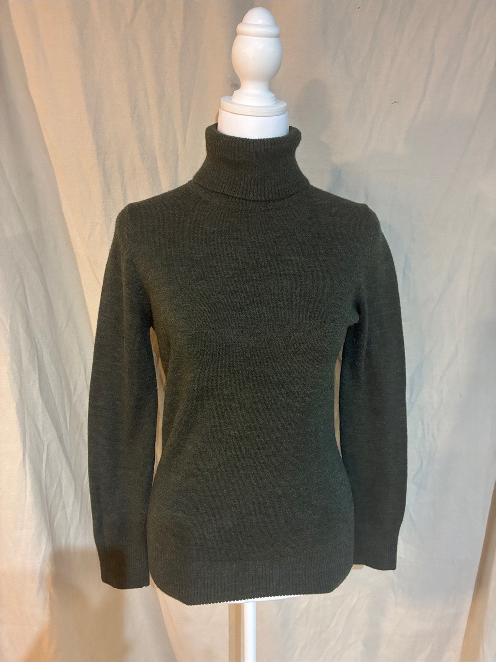French Connection Olive Green Turtleneck Sweater